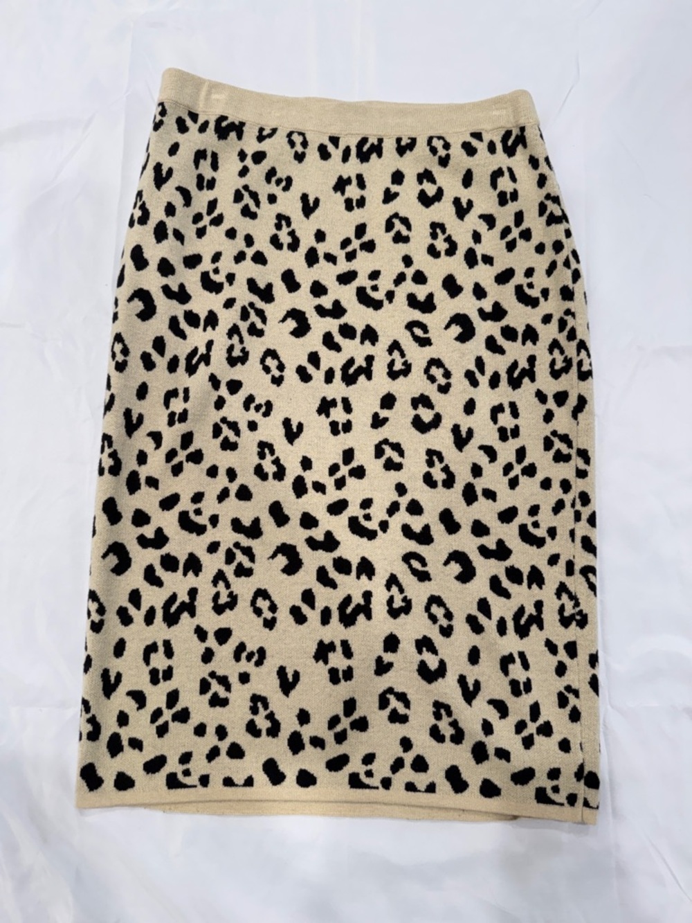 New York & Co Sweater Pencil Skirt Leopard Print Beige and Black-Large